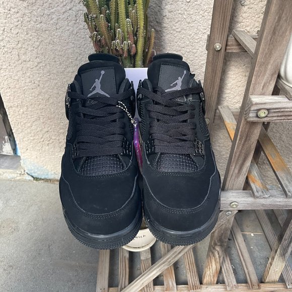 Jordon 4 Black Cat Classic Men's Sneakers - Picture 3 of 5